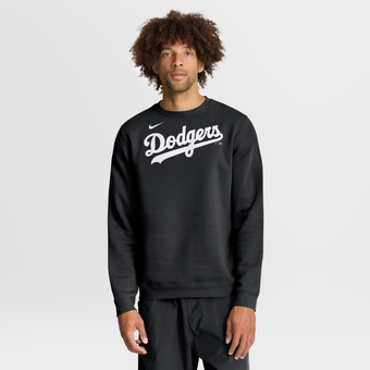 Men's Nike Black Los Angeles Dodgers Primetime Wordmark Sweatshirt