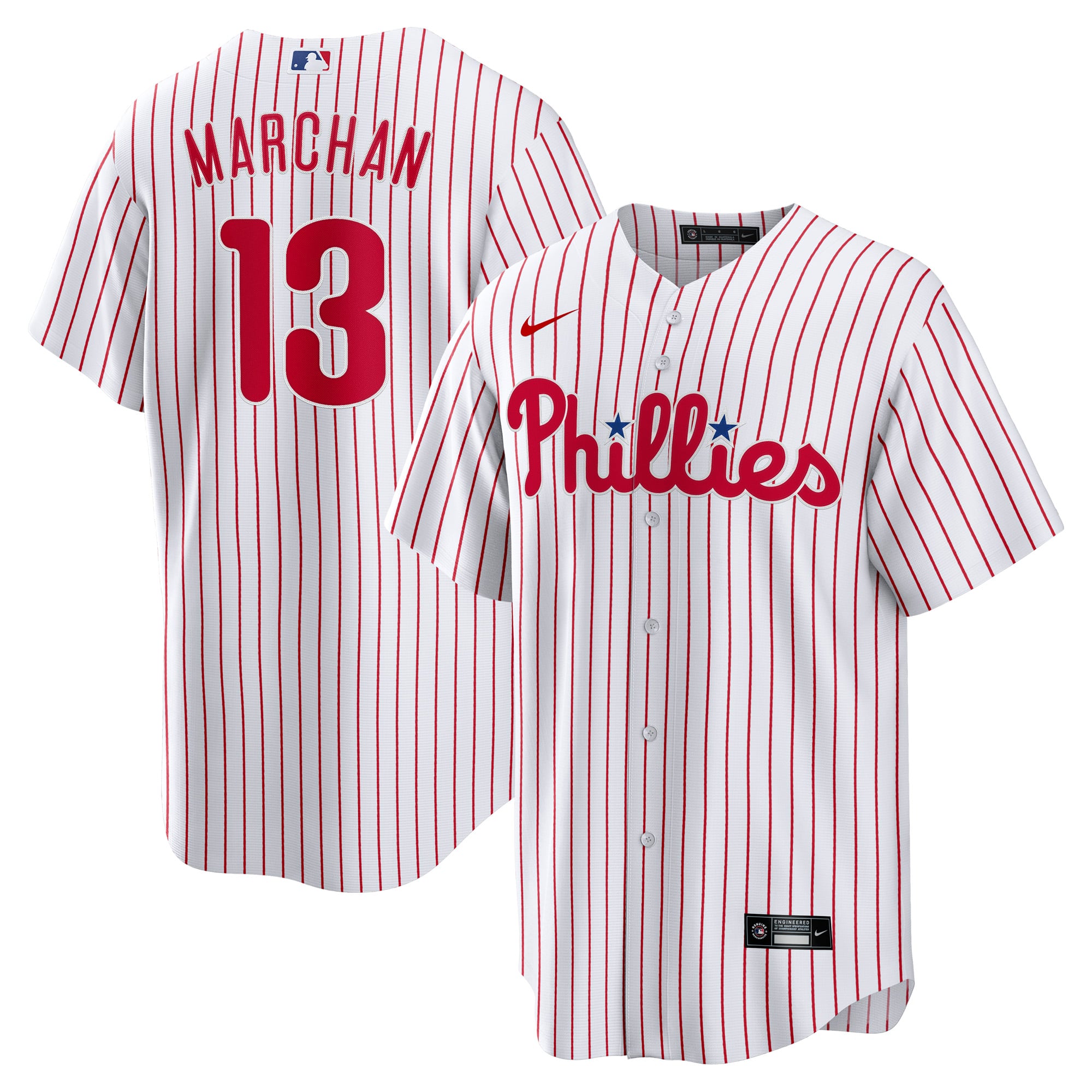 Men's Nike Rafael Marchán White Philadelphia Phillies Home Replica Jersey