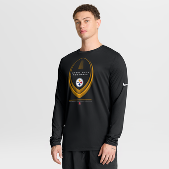 Men's Nike Black Pittsburgh Steelers Legend Icon Dri-FIT Long Sleeve T-Shirt