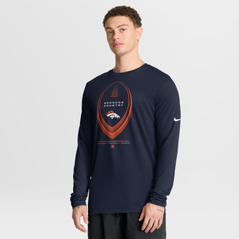 Men's Nike Navy Denver Broncos Legend Icon Dri-FIT Long Sleeve T-Shirt