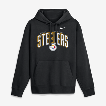 Men's Nike Black Pittsburgh Steelers Expect Victory Club Fleece Pullover Hoodie
