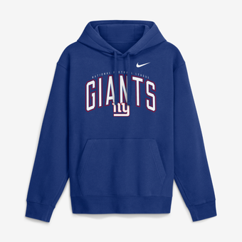Men's Nike Blue New York Giants Expect Victory Club Fleece Pullover Hoodie