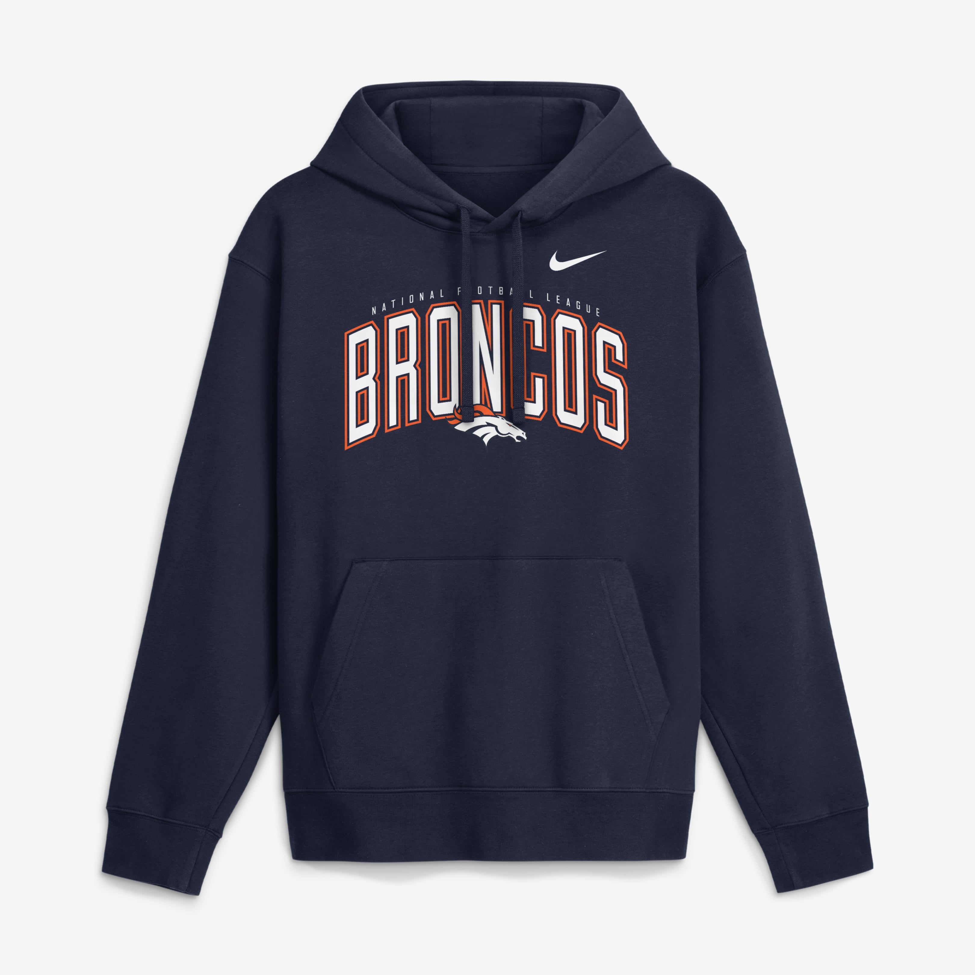 Men's Nike Navy Denver Broncos Expect Victory Club Fleece Pullover Hoodie