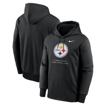 Men's Nike Black Pittsburgh Steelers Toss Sweep Therma-FIT Hoodie