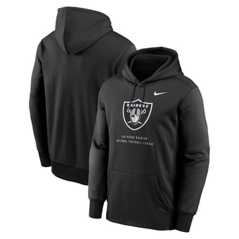 Men's Nike Black Las Vegas Raiders Toss Sweep Therma-FIT Hoodie