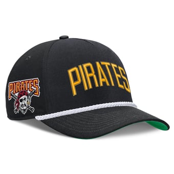 Men's Nike Black Pittsburgh Pirates Cooperstown Collection Rise Adjustable Hat