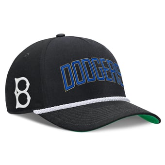 Men's Nike Black Brooklyn Dodgers Cooperstown Collection Rise Adjustable Hat