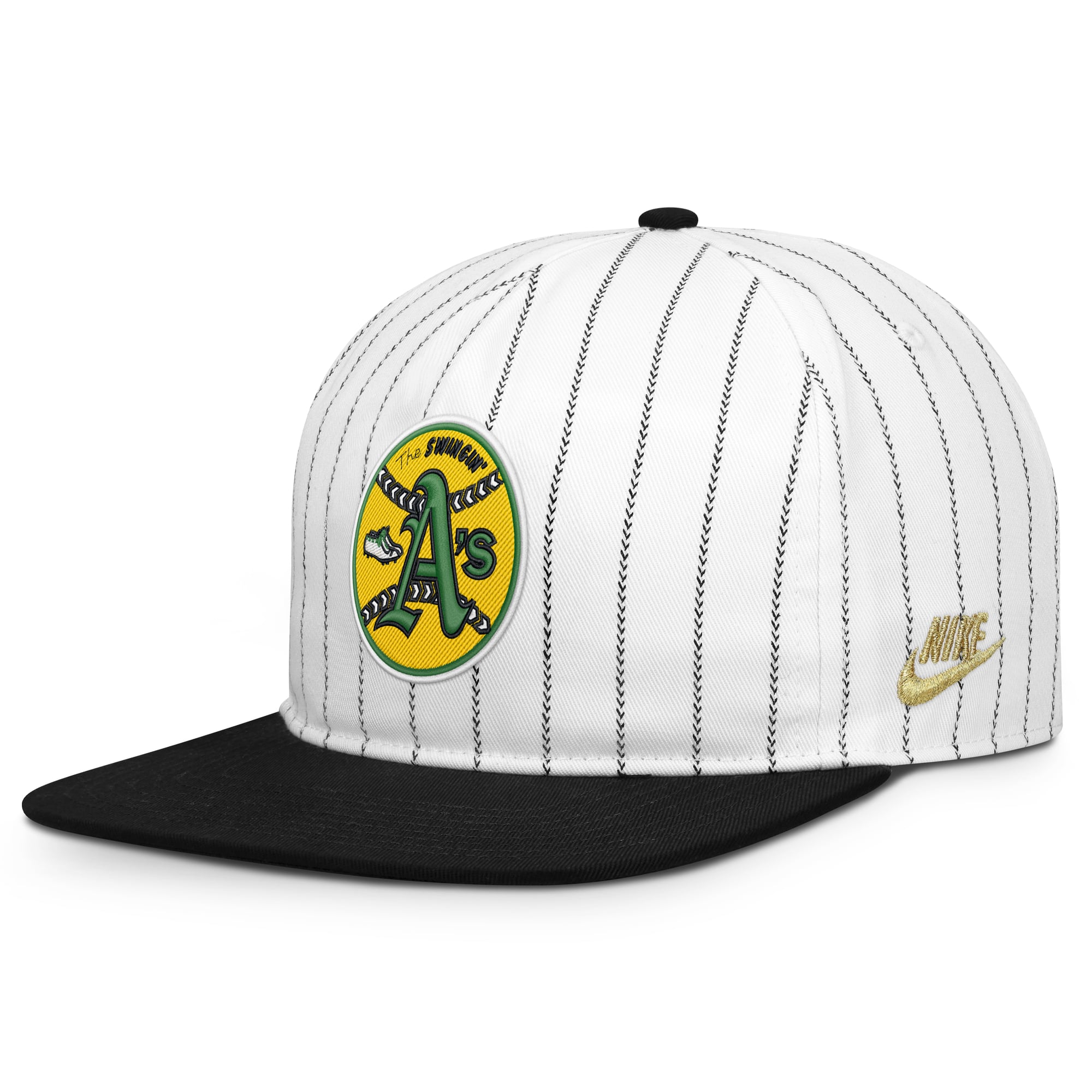Men's Nike White/Black Athletics Cooperstown Collection Pro Adjustable Hat