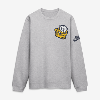 Men's Nike Heather Gray Michigan Wolverines Legacy Sweatshirt