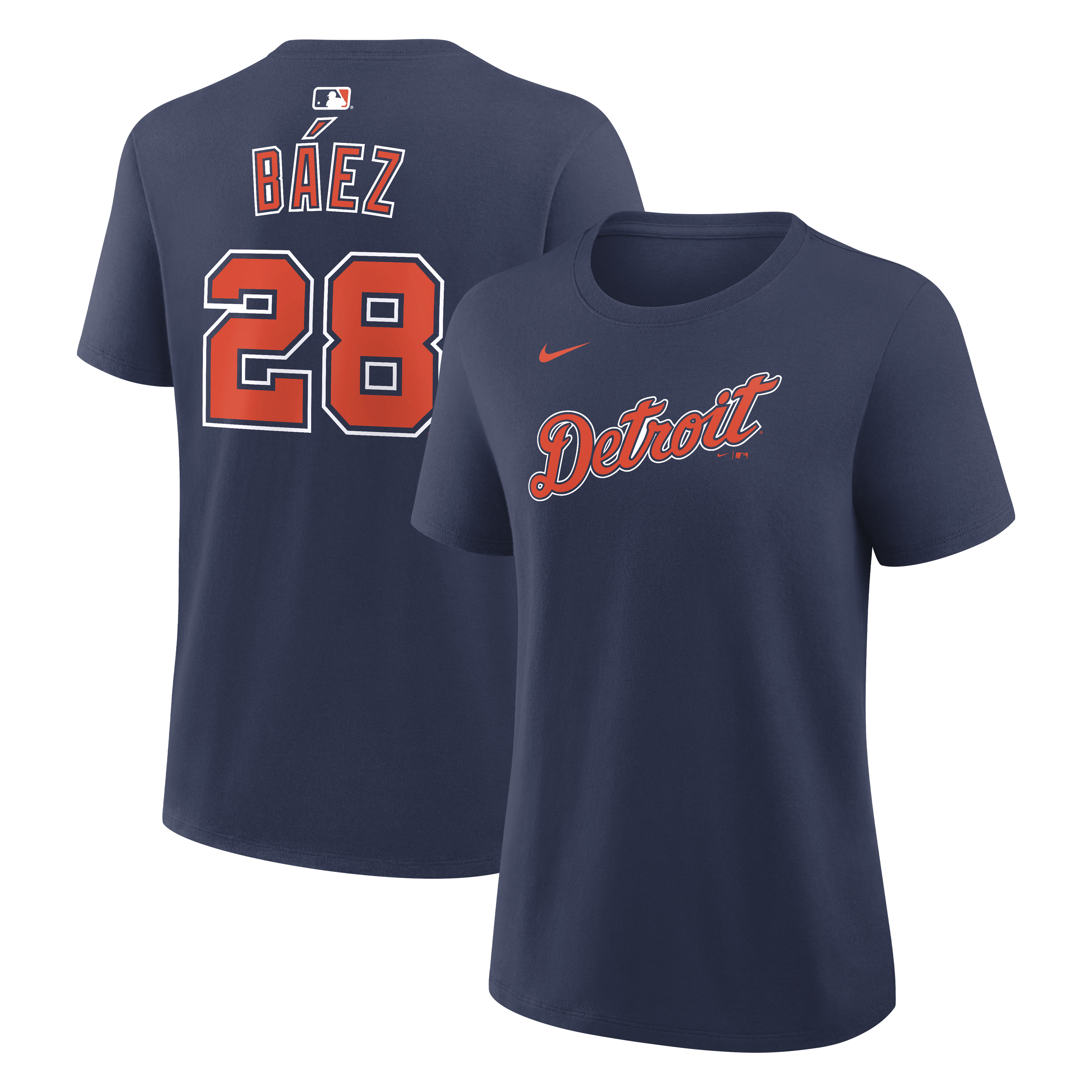Women’s Nike Javier Báez Navy Detroit Tigers Name & Number T-Shirt Women’s Nike Javier Báez Navy Detroit Tigers Name & Number T-Shirt