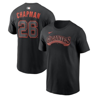 Name & Number T-Shirt Nike Matt Chapman Black San Francisco Giants Name & Number T-Shirt