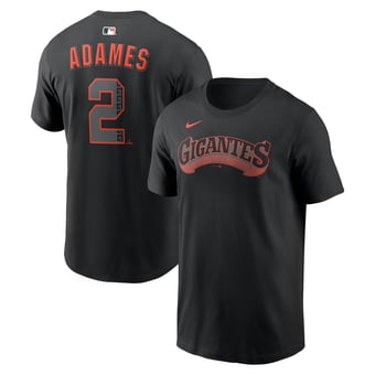 Name & Number T-Shirt Nike Willy Adames Black San Francisco Giants Name & Number T-Shirt