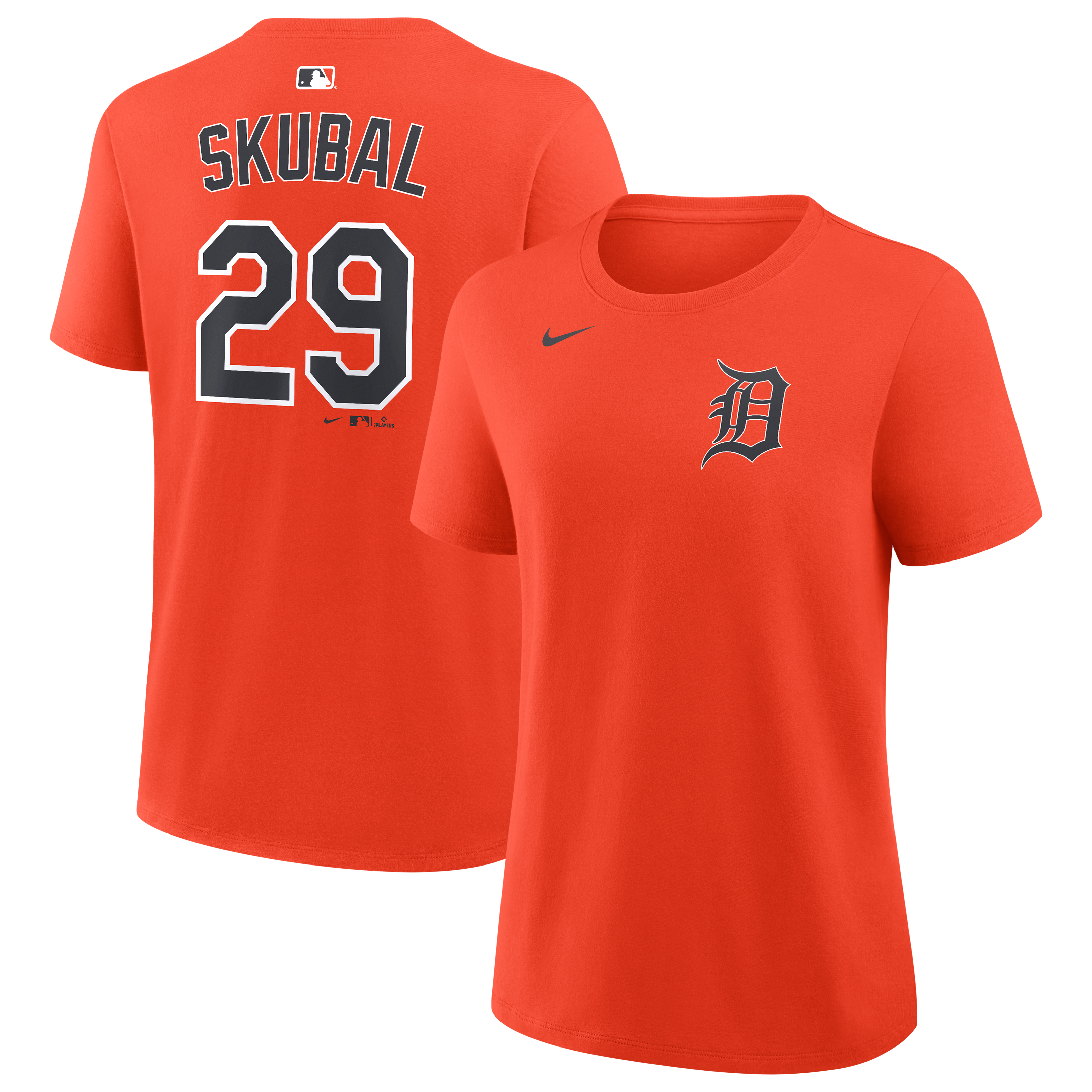 Women's Nike Tarik Skubal Orange Detroit Tigers Name & Number T-Shirt