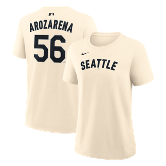 Women's Nike Randy Arozarena Natural Seattle Mariners Name & Number T-Shirt