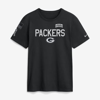 Men's Nike  Black Green Bay Packers 2026 Salute to Service Sideline Dri-FIT T-Shirt