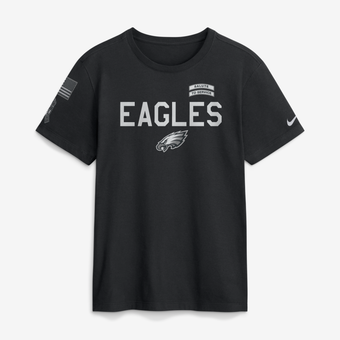 Men's Nike  Black Philadelphia Eagles 2026 Salute to Service Sideline Dri-FIT T-Shirt