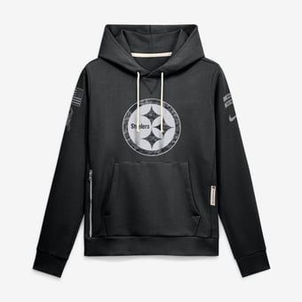 Women's Nike  Black Pittsburgh Steelers 2026 Salute to Service Sideline Dri-FIT Pullover Hoodie