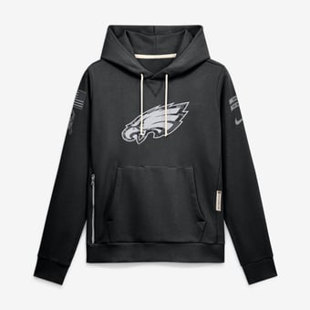 Women's Nike  Black Philadelphia Eagles 2026 Salute to Service Sideline Dri-FIT Pullover Hoodie