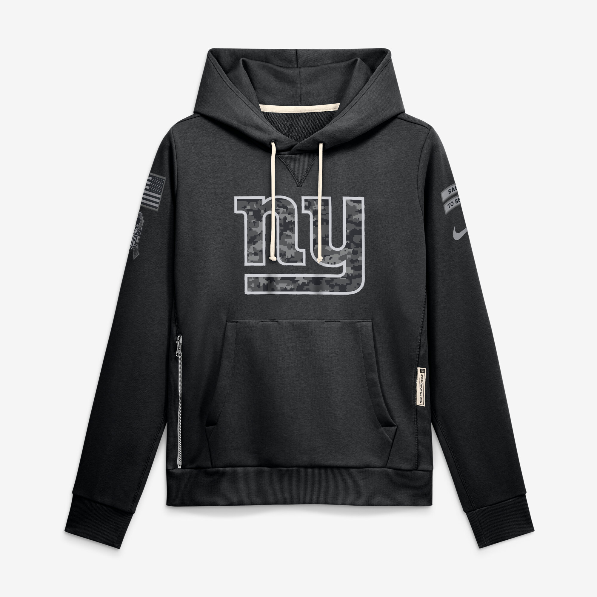 Women's Nike Black New York Giants 2026 Salute to Service Sideline Dri-FIT Pullover Hoodie