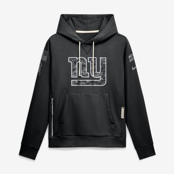 Women's Nike  Black New York Giants 2026 Salute to Service Sideline Dri-FIT Pullover Hoodie