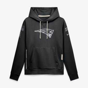 Women's Nike  Black New England Patriots 2026 Salute to Service Sideline Dri-FIT Pullover Hoodie