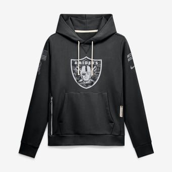 Women's Nike  Black Las Vegas Raiders 2026 Salute to Service Sideline Dri-FIT Pullover Hoodie