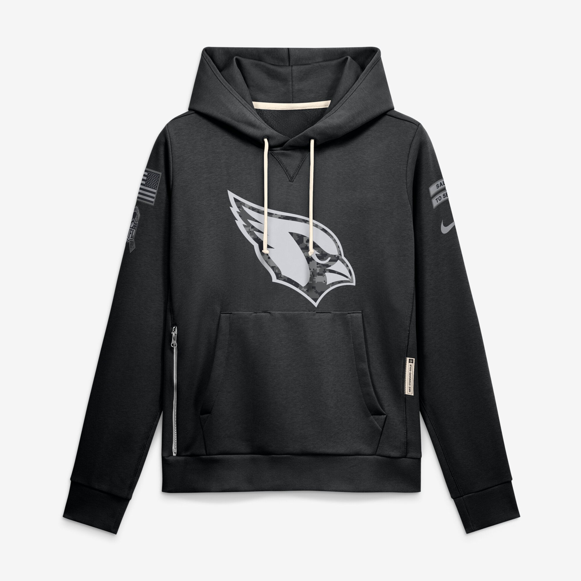 Women's Nike Black Arizona Cardinals 2026 Salute to Service Sideline Dri-FIT Pullover Hoodie