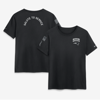 Women's Nike  Black New England Patriots 2026 Salute to Service T-Shirt