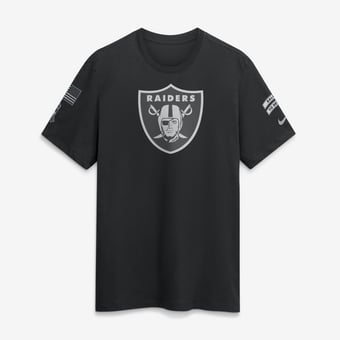 Men's Nike  Black Las Vegas Raiders 2026 Salute to Service Slub T-Shirt