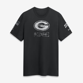 Men's Nike  Black Green Bay Packers 2026 Salute to Service Slub T-Shirt