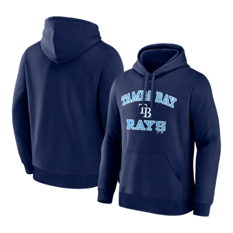 Men's Logo Athletic Navy Tampa Bay Rays Heart & Soul Hoodie