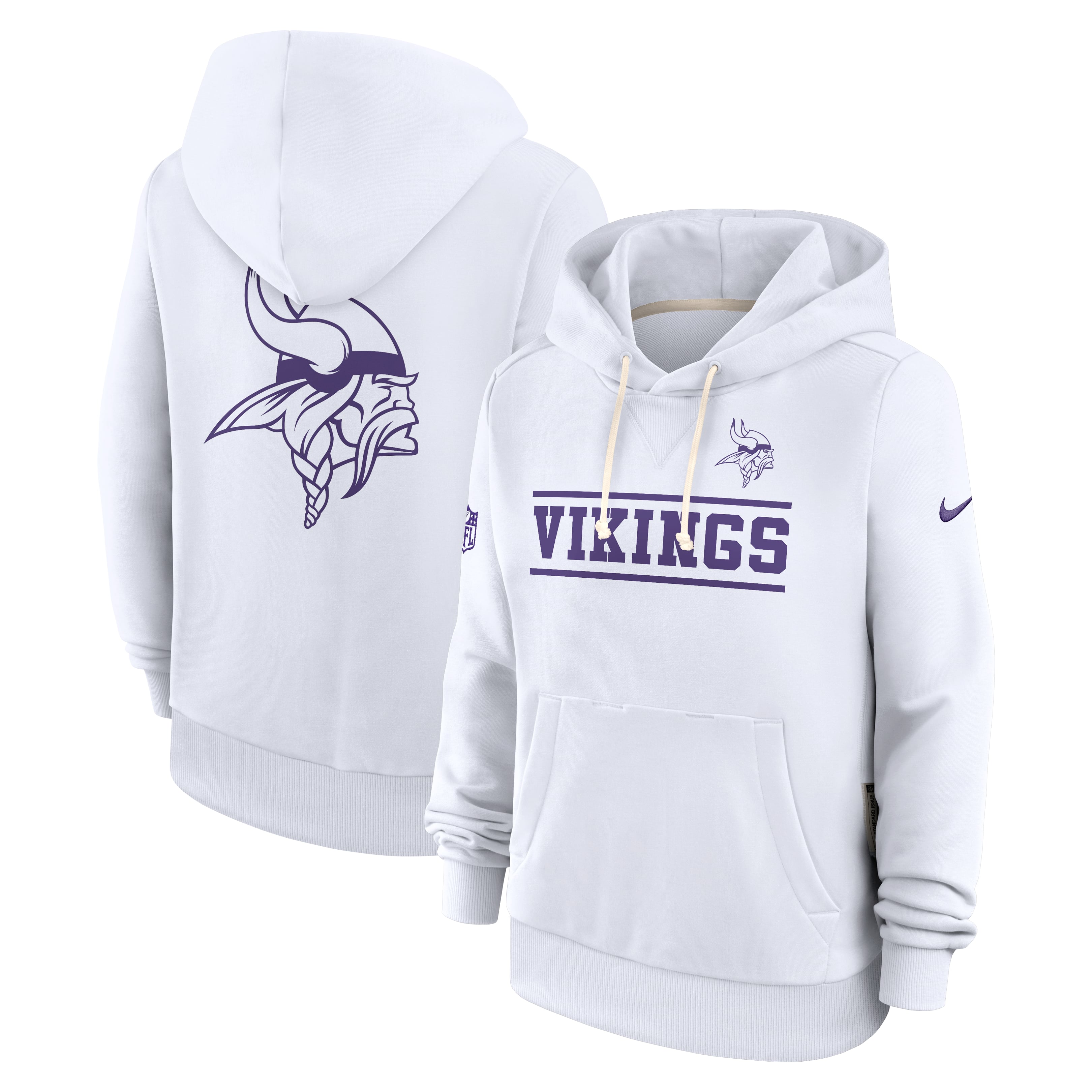Women's Nike White Minnesota Vikings Alt Sideline Standard Issue Dri-FIT Hoodie