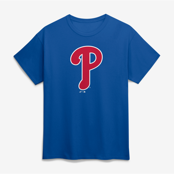 Men's Logo Athletic Royal Philadelphia Phillies Official Logo T-Shirt
