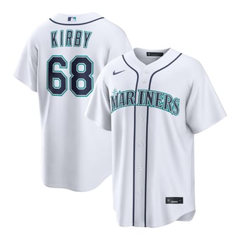 Men's Nike George Kirby White Seattle Mariners Home Replica Jersey