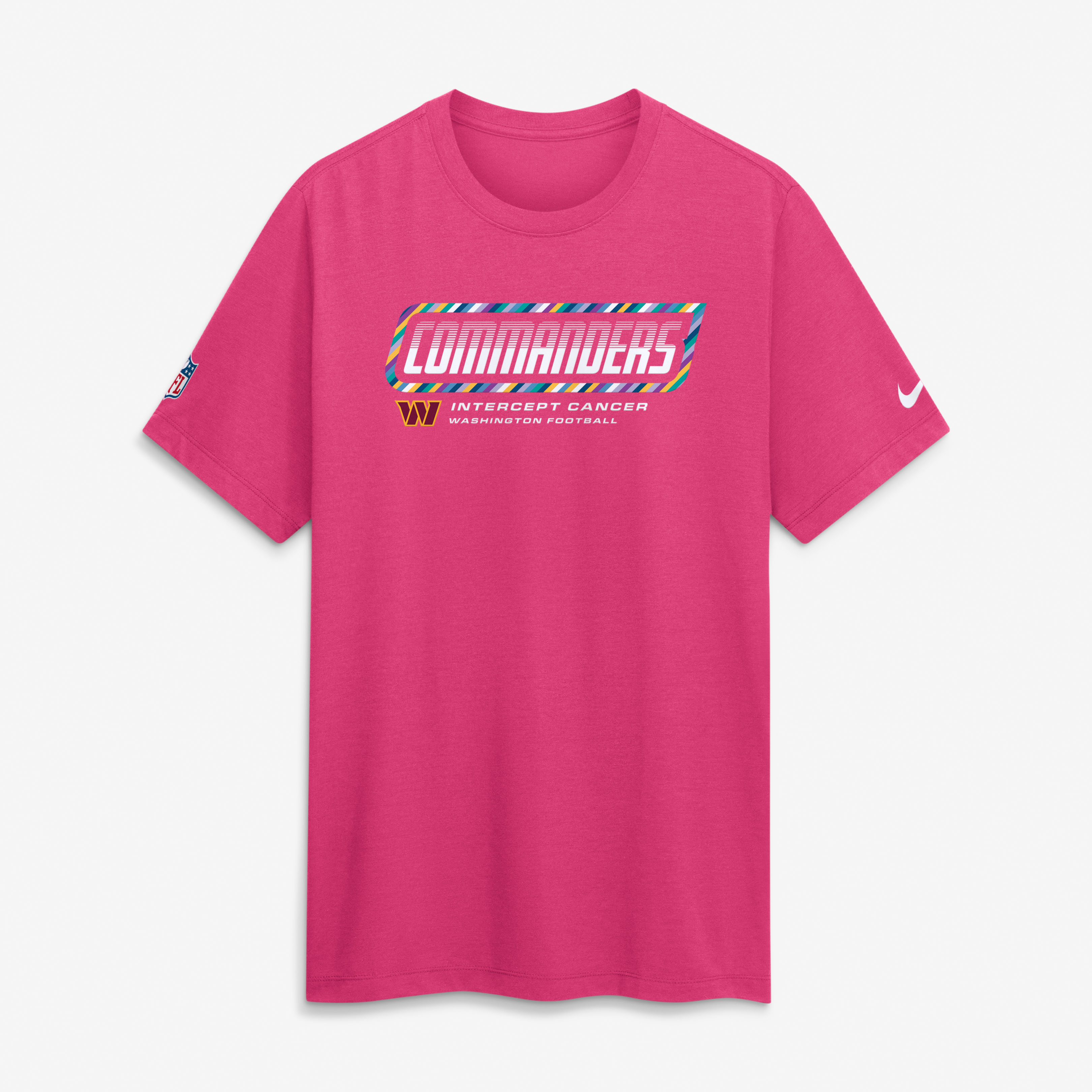 Men's Nike Pink Washington Commanders 2026 NFL Crucial Catch Tri-Blend Dri-FIT T-Shirt