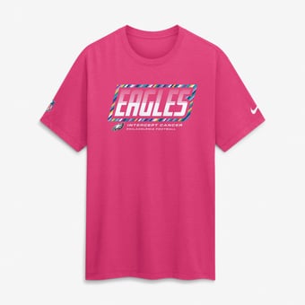 Men's Nike Pink Philadelphia Eagles 2026 NFL Crucial Catch Tri-Blend Dri-FIT T-Shirt