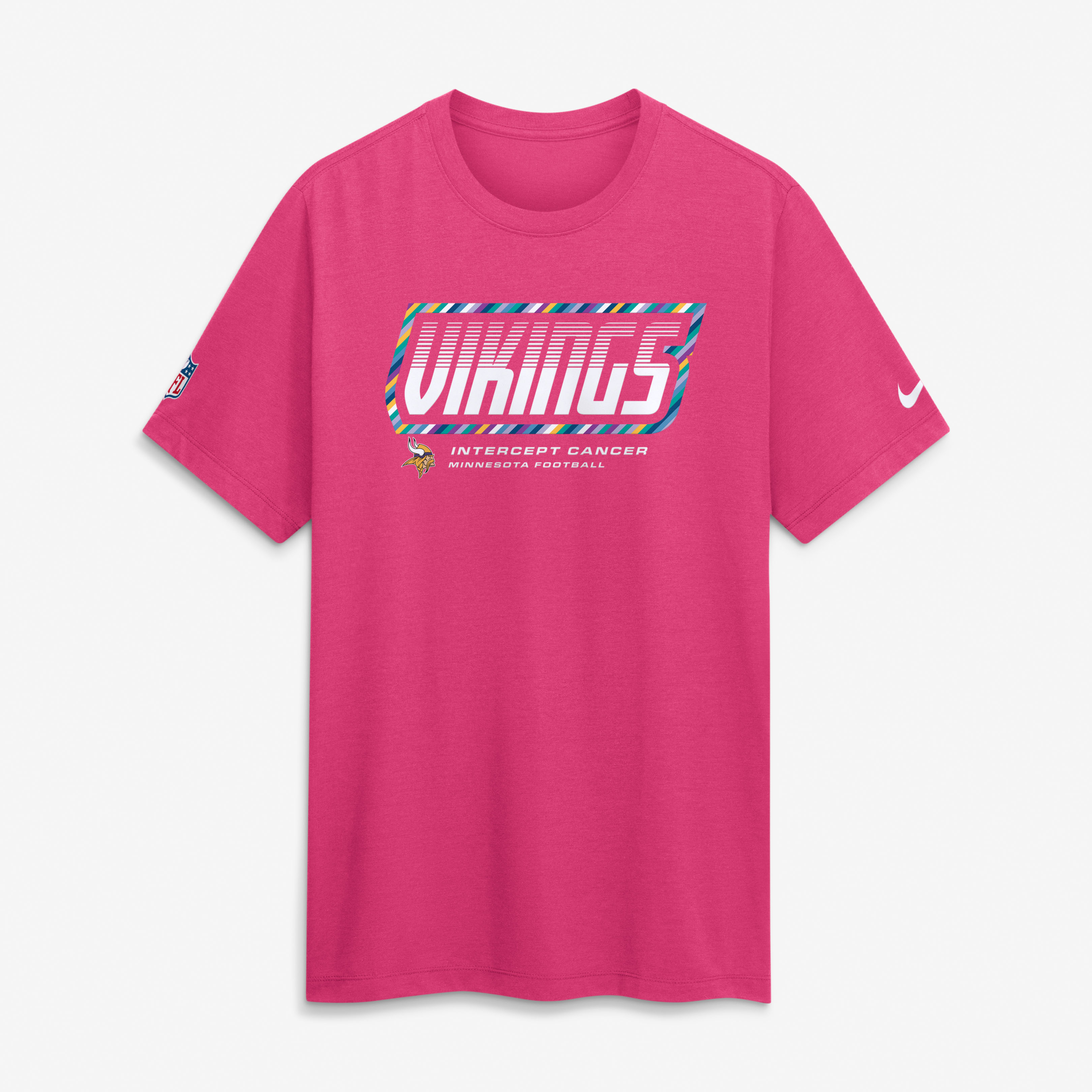 Men's Nike Pink Minnesota Vikings 2026 NFL Crucial Catch Tri-Blend Dri-FIT T-Shirt