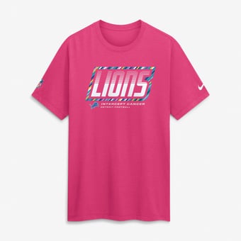 Men's Nike Pink Detroit Lions 2026 NFL Crucial Catch Tri-Blend Dri-FIT T-Shirt