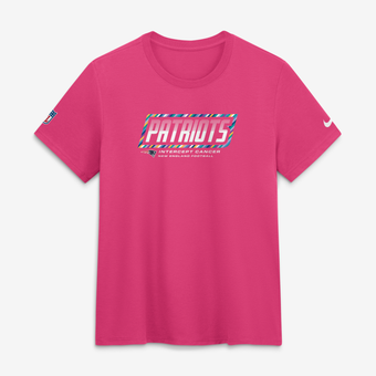 Women's Nike  Pink New England Patriots 2026 NFL Crucial Catch Tri-Blend Dri-FIT T-Shirt