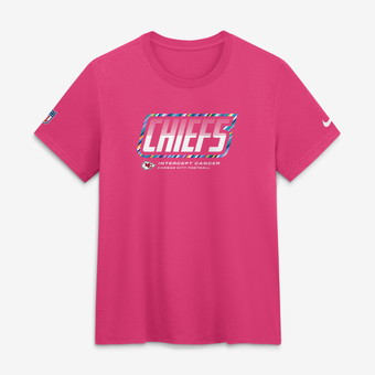 Women's Nike  Pink Kansas City Chiefs 2026 NFL Crucial Catch Tri-Blend Dri-FIT T-Shirt