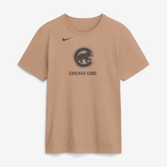 Men's Nike Tan Chicago Cubs Fashion Cotton T-Shirt