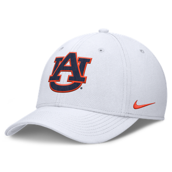 Men's Nike White Auburn Tigers Rise SwooshFlex Dri-FIT Hat