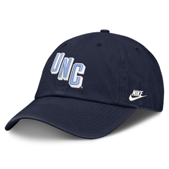 Men's Nike  Navy North Carolina Tar Heels Legacy Letter & Mascot Club Adjustable Hat