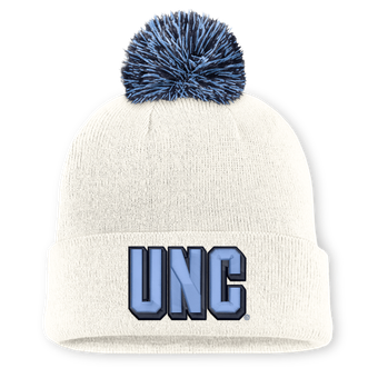 Unisex Nike North Carolina Tar Heels Letter Mascot Knit Hat with Pom
