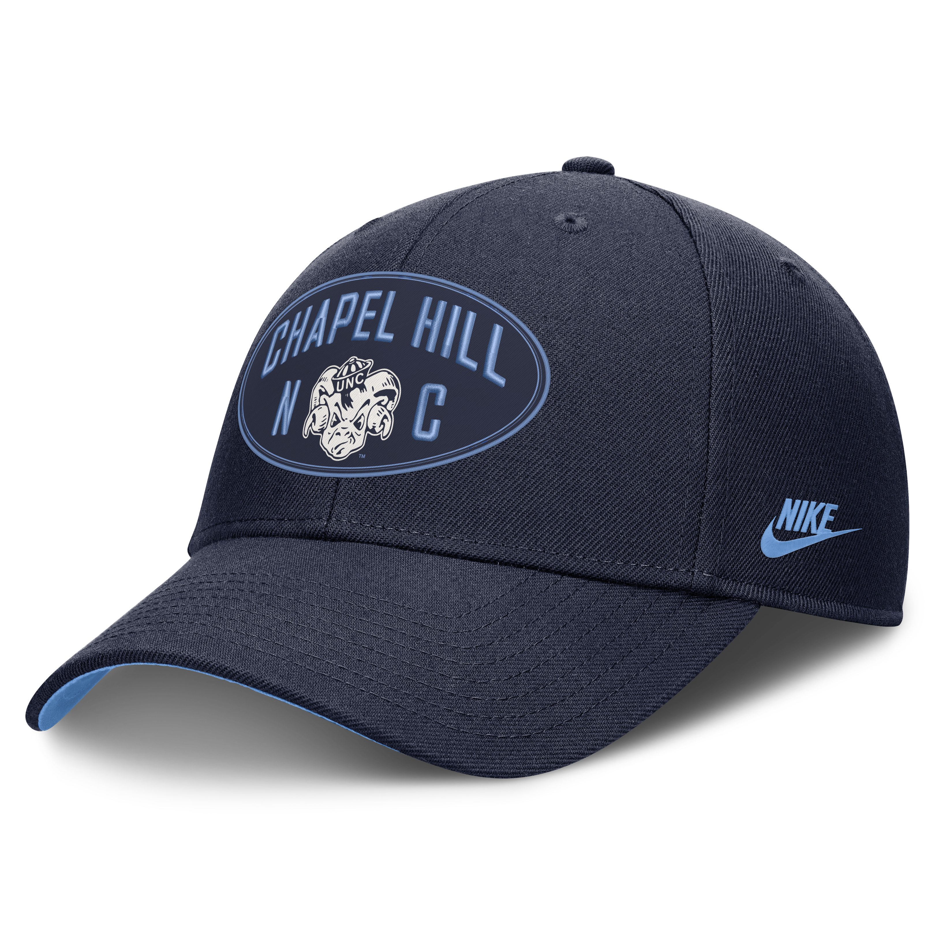 Unisex Nike  Navy North Carolina Tar Heels Legacy Letter & Location Rise Adjustable Hat