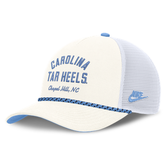 Unisex Nike White North Carolina Tar Heels Mascot Rope Trucker Adjustable Hat