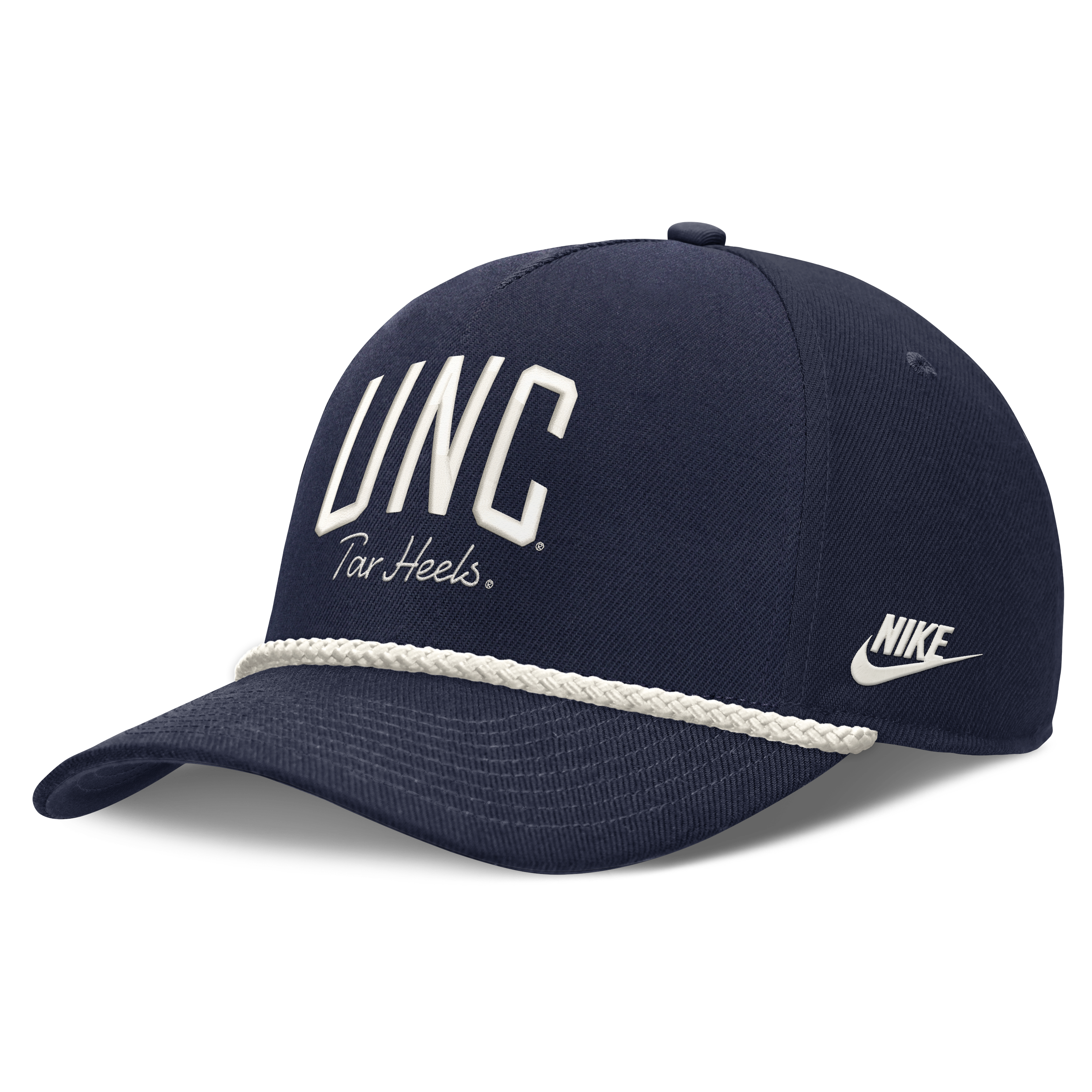 Unisex Nike Navy North Carolina Tar Heels Letter Rope Rise Adjustable Hat
