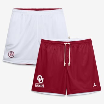 Men's Jordan Brand  Crimson/White Oklahoma Sooners Courtside Reversible Dri-FIT Shorts