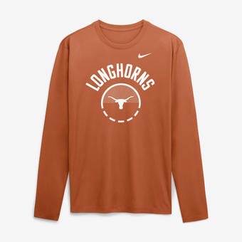 Men's Nike Texas Orange Texas Longhorns 2026 Courtside Basketball Shootaround Legend Dri-FIT Long Sleeve T-Shirt