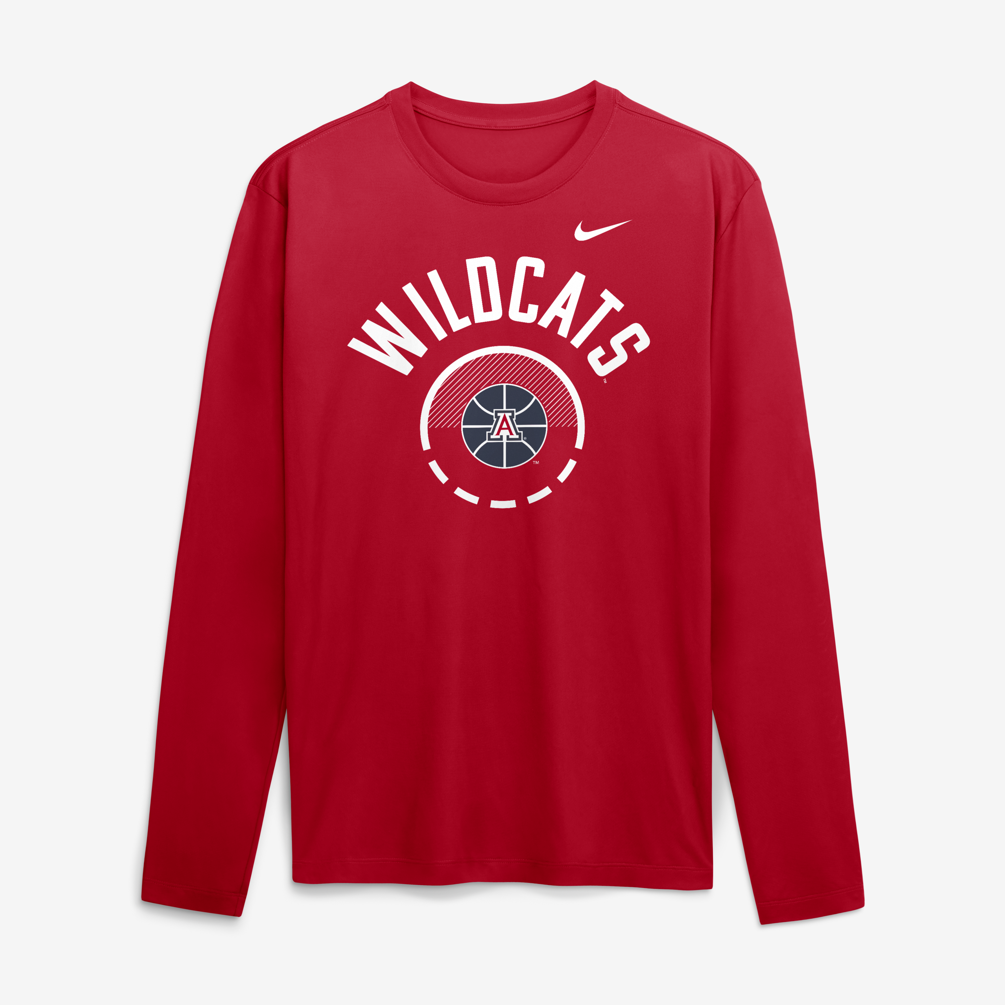 Men's Nike Red Arizona Wildcats 2026 Courtside Basketball Shootaround Legend Dri-FIT Long Sleeve T-Shirt